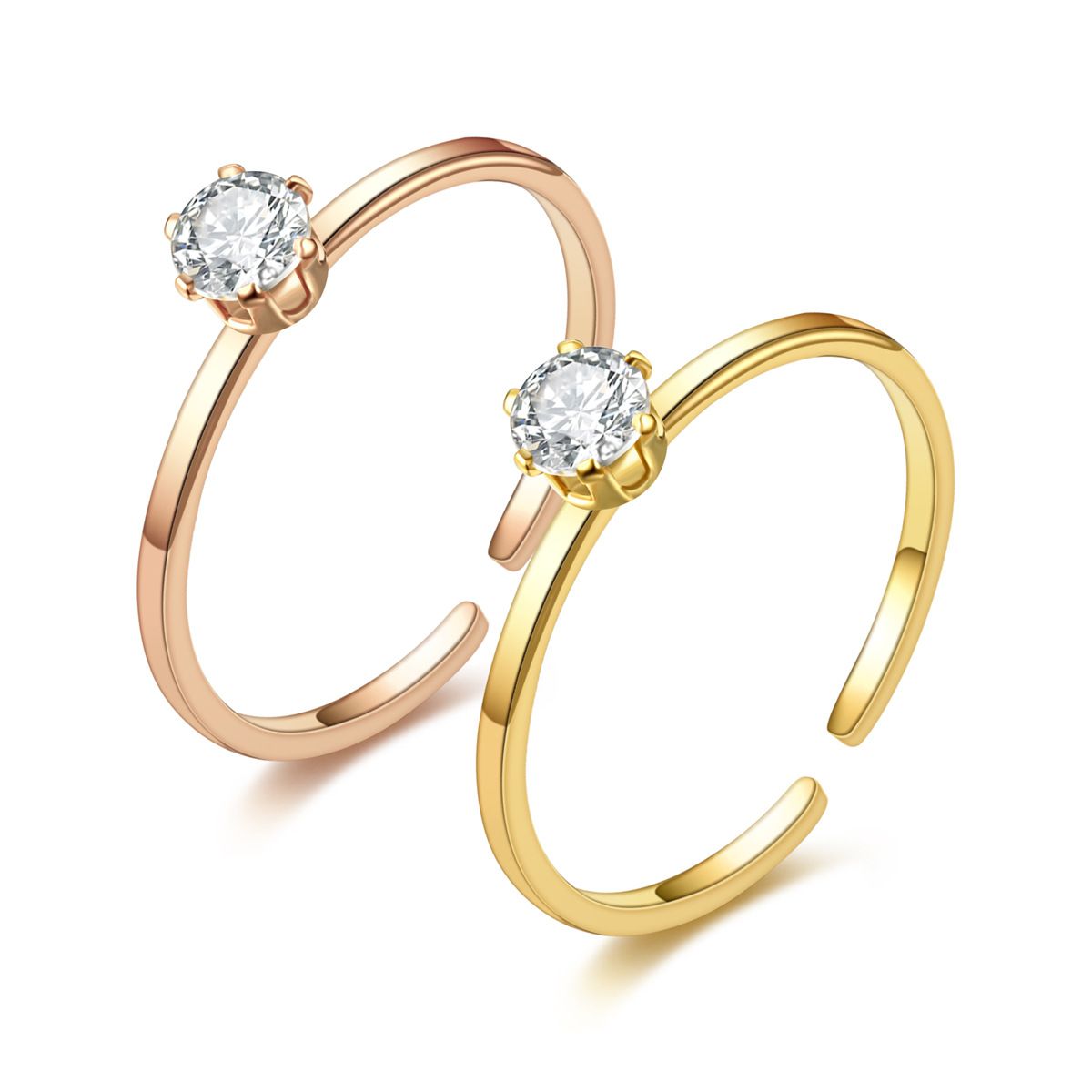 https://m.clubbella.co/product/molten-rose-gold-solitary-ring/ Molten Gold minimal zircon ring (4)