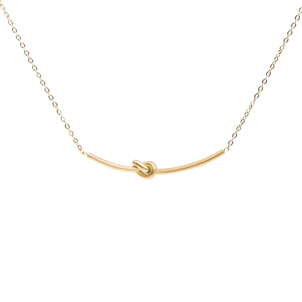 https://m.clubbella.co/product/smiley-knot-gold-necklace/ Smiley Knot Gold Necklace (1)