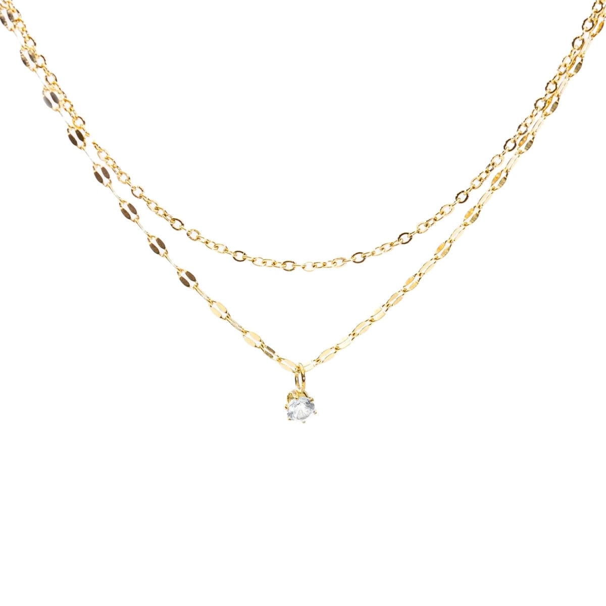 https://m.clubbella.co/product/solitaire-layer-gold-necklace/ Solitaire Layer Gold Necklace